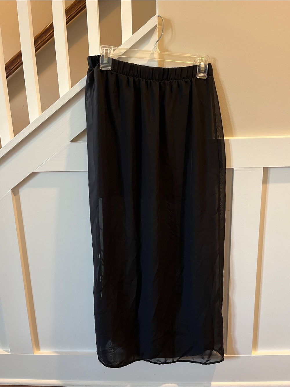 Forever 21 Black Sheer Maxi Skirt